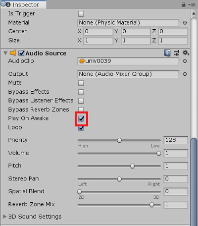 Unity初心者 サウンドの基本を理解して再生や停止をしてみよう